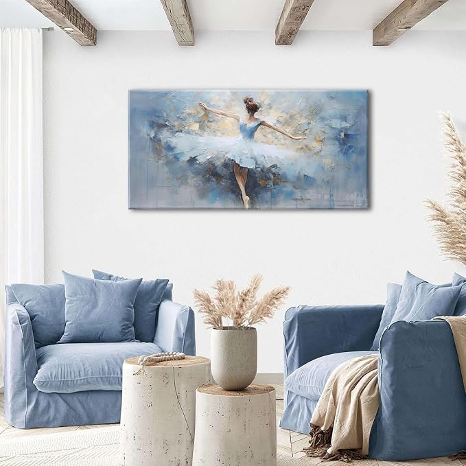 AIYISU Abstract Ballet Dancer Canvas Wall Art White Ballet Girl Dancer Wall - Image 6