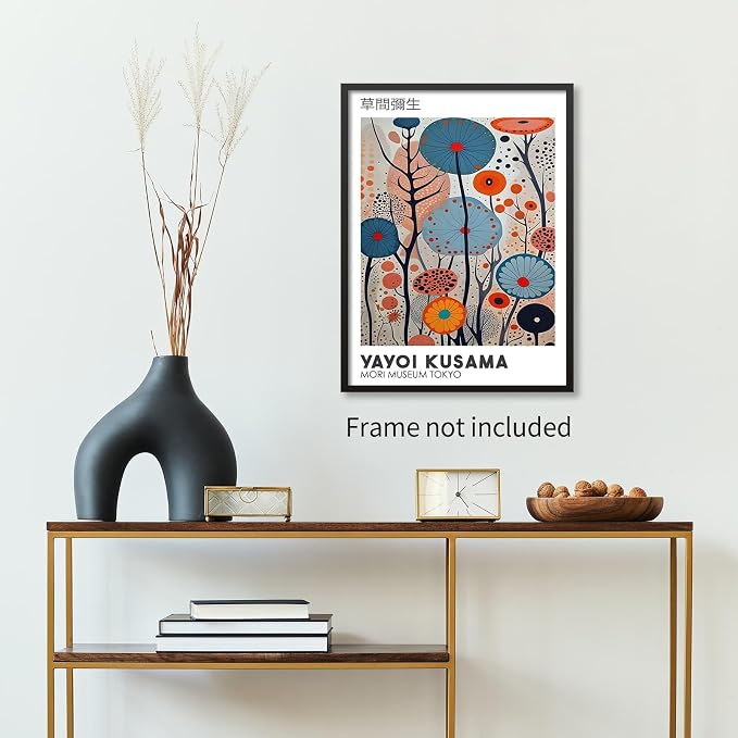 Yayoi Kusama Canvas Wall Art Vintage Japanese Painting Posters Tokyo Aesthetic - Image 5