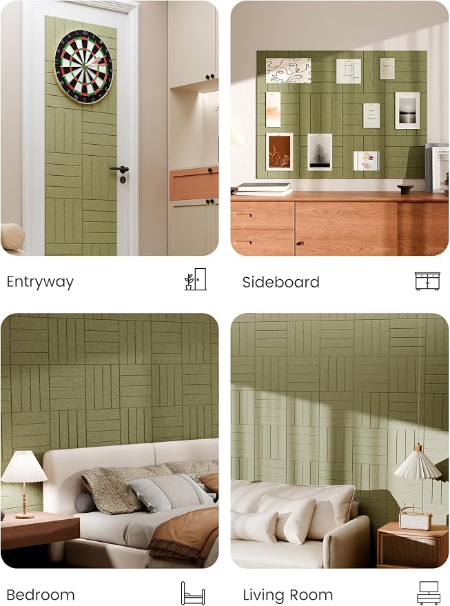 Bumusty Large Cork Board Alternative-48 x 36" Felt Bulletin Board Tiles - Image 5