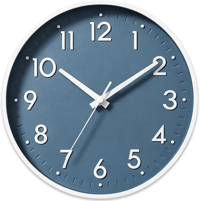 Mosewa Wall Clock 8 Inch, Battery Operated Silent Non-Ticking Modern Analog by MOSEWAWALLCLOCK