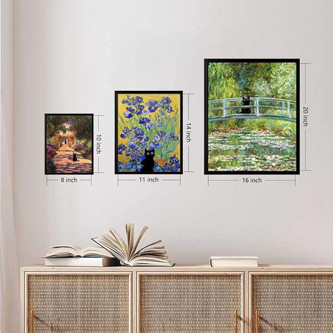 Hamduker Aesthetic Cat Poster Monet Prints Vintage Posters Canvas Wall Art - Image 7