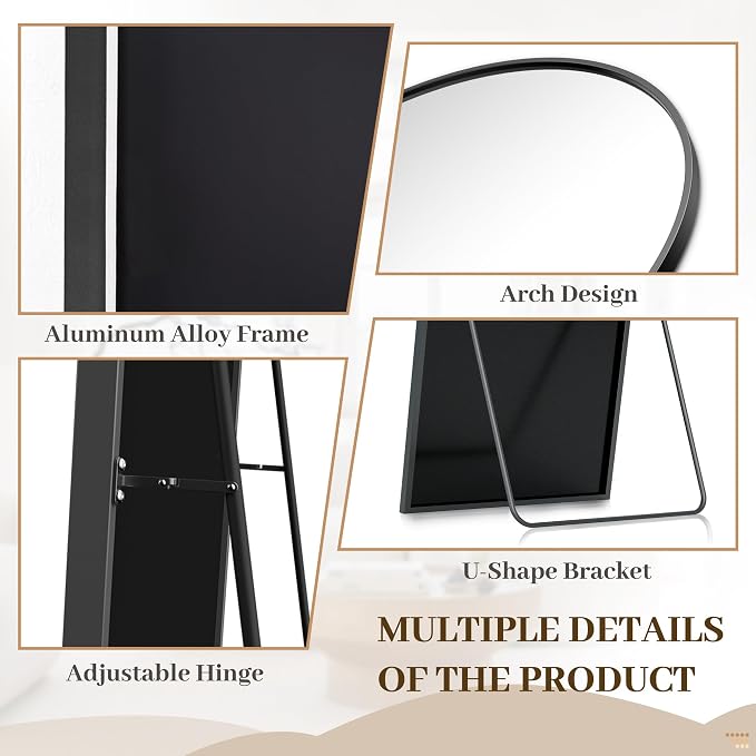 Suidia 72"x44" Arched Full Length Mirror - Image 5