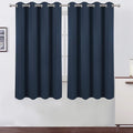 LEMOMO Blackout Curtains 52 x 63 inch/Navy Blue Curtains Set of 2 by Lemomo