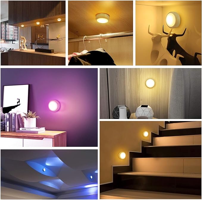BLS LED Puck Lights with Remote Control, Wireless Under Cabinet & Closet - Image 6