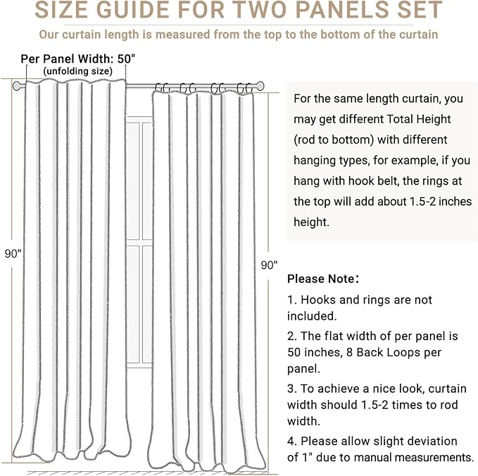 100% Blackout Shield Green Linen Blackout Curtains - Image 7