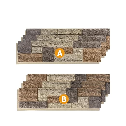 ROOMTEC 6-Packs Faux Stone Wall Covering Panels by ROOMTEC