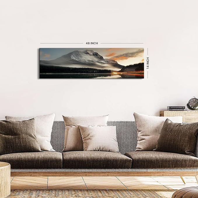 Sunset Mountain Landscape Canvas Wall Art - Image 3