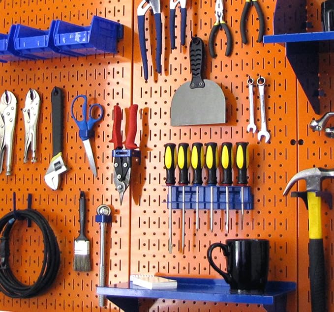 Wall Control 30-P-3232OR Orange Metal Pegboard Pack - Image 5