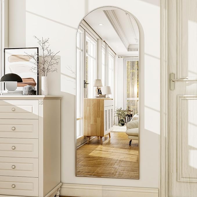 HARRITPURE 56"x21" Arched Full Length Mirror Free Standing Floor Mirrors - Image 7