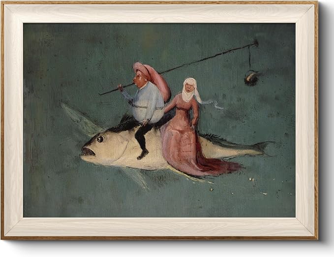 VIYYIEA Framed Wall Art for Living Room, Drive the Fish Canvas Prints, Vintage by VIYYIEAART