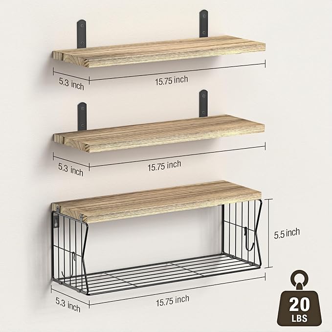 Floating Bathroom Shelves Wall Mounted - Image 3