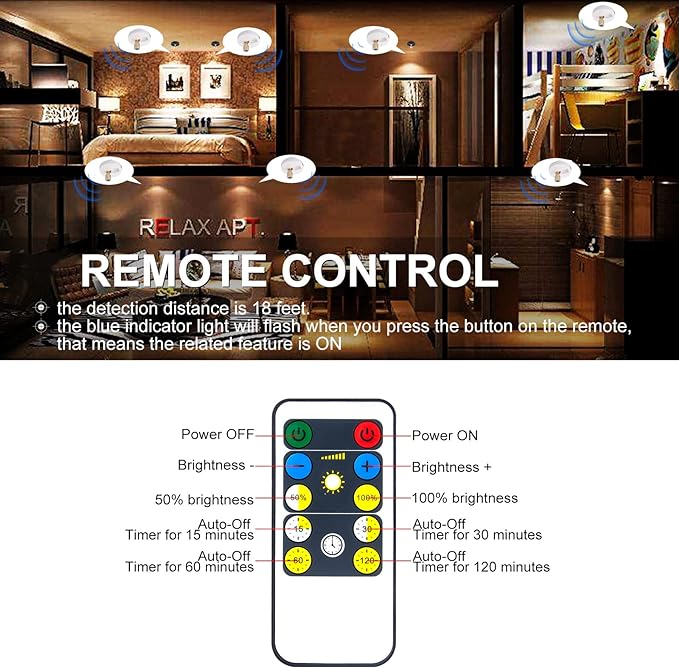 HAMVIDNE LED Spotlight, Battery Powered Picture Lights, Uplighting Indoor - Image 3