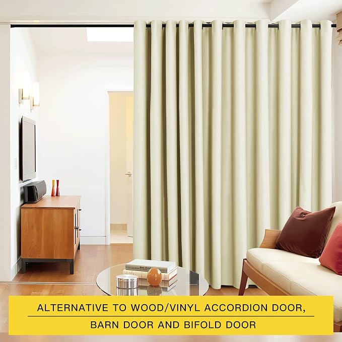 NICETOWN Closet Door Heavy Curtain, Room Dividers Shade Screens Partitions - Image 2