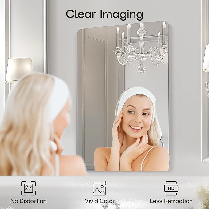 USHOWER Frameless Bathroom Mirror - Image 2