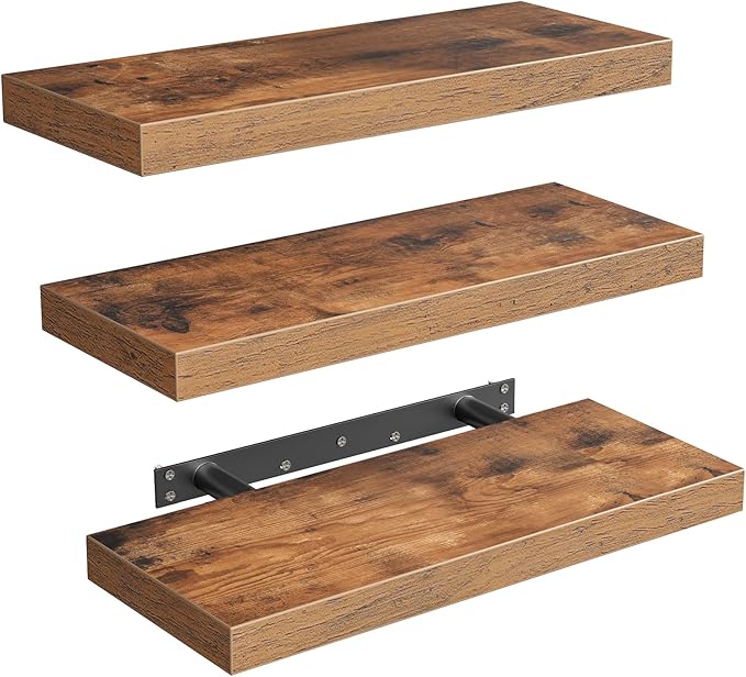 RALGEND Floating Shelves for Wall, 1.5" Thick Wall Shelf Set of 3 by RALGEND