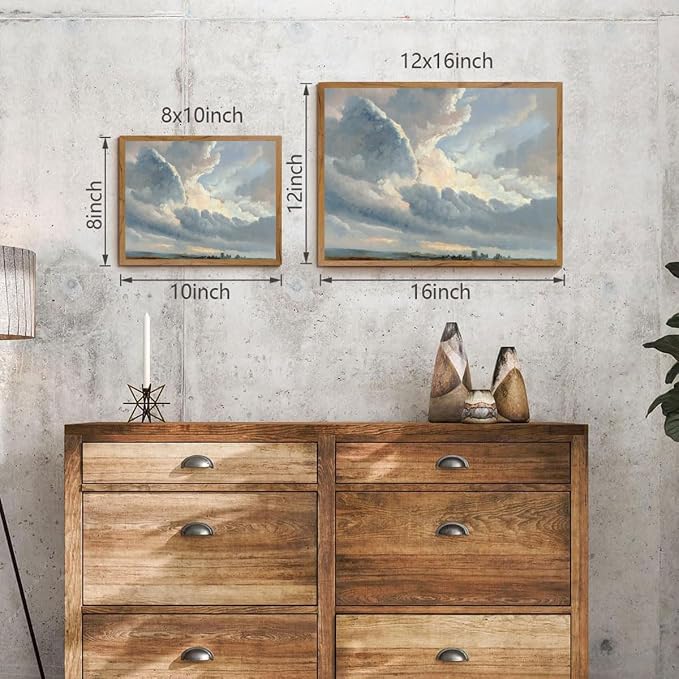 OIQArtOIQ Vintage Landscape Canvas Wall Art Framed Natural Scenery Painting - Image 4