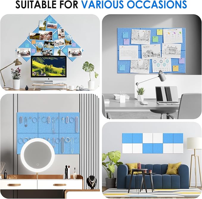 MaxGear Large Cork Board for Wall 36" x 24", 6 Pack Felt Wall Tiles - Image 6