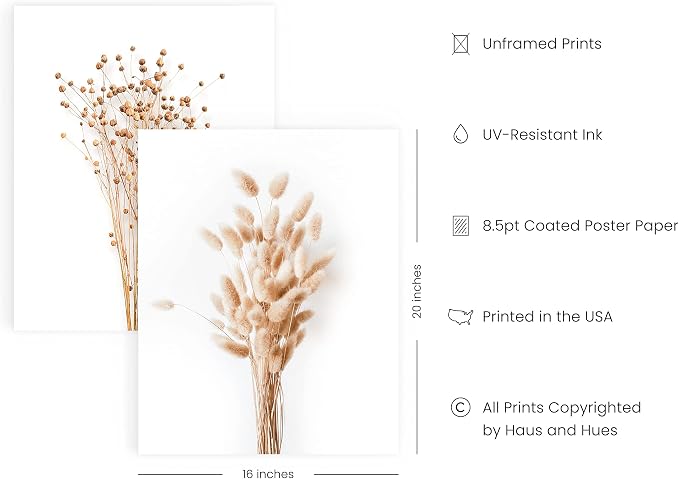 HAUS AND HUES Brown Plant Set of 4-16x20 - Image 2