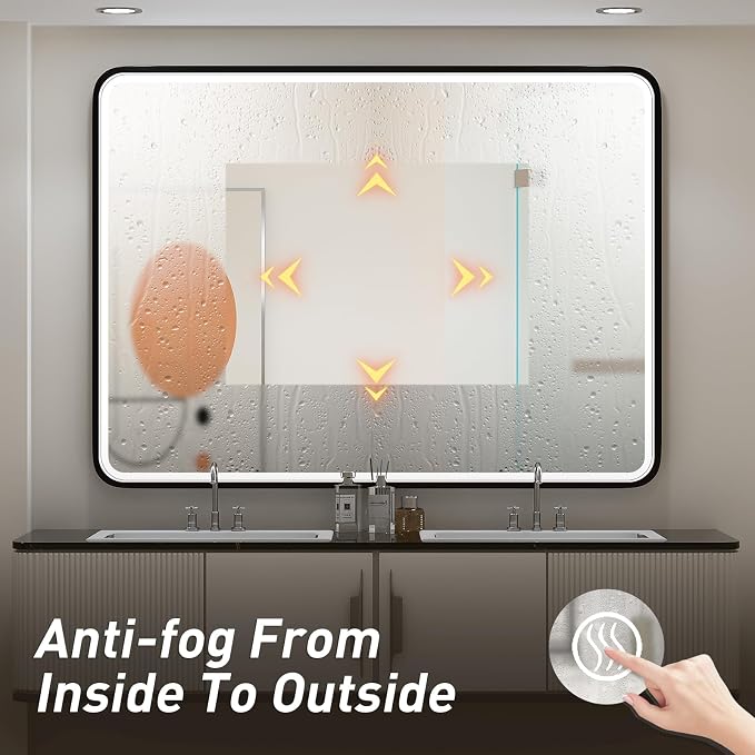 48x36 Inch LED Bathroom Mirror - Image 5