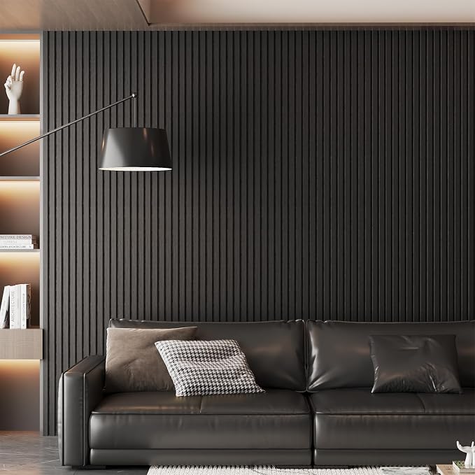 Wood Slat Acoustic Panels, 2 Pack 48" x 24" Wood Wall Panels, Soundproof Wood - Image 8