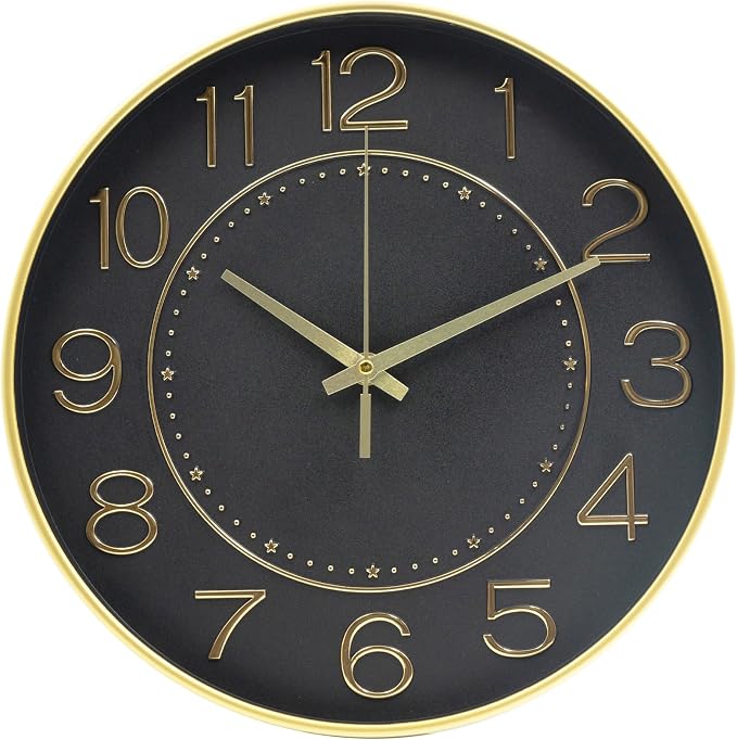 HZDHCLH 12inch Wall Clocks Battery Operated, Quartz Movement, Silent Non - Image 2