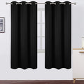 LEMOMO Black Thermal Blackout Curtains/42 x 72 Inch/Set of 2 Panels Room by Lemomo