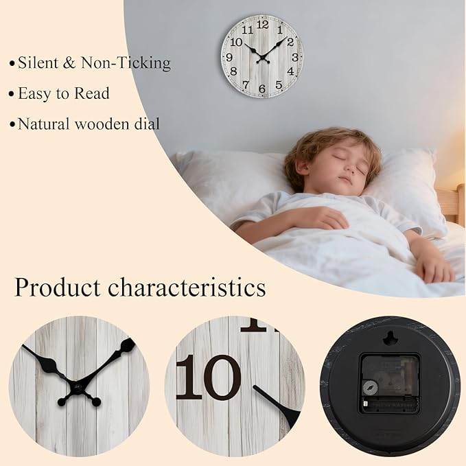 Wall Clock, Modern Wall Clocks Battery Operated, Silent Non Ticking Clock - Image 5