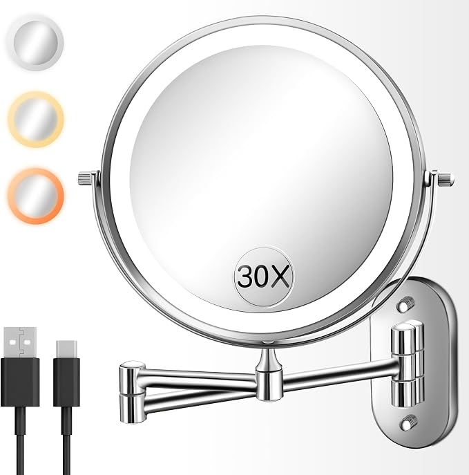 Wall Mounted Makeup Mirror by Unknown