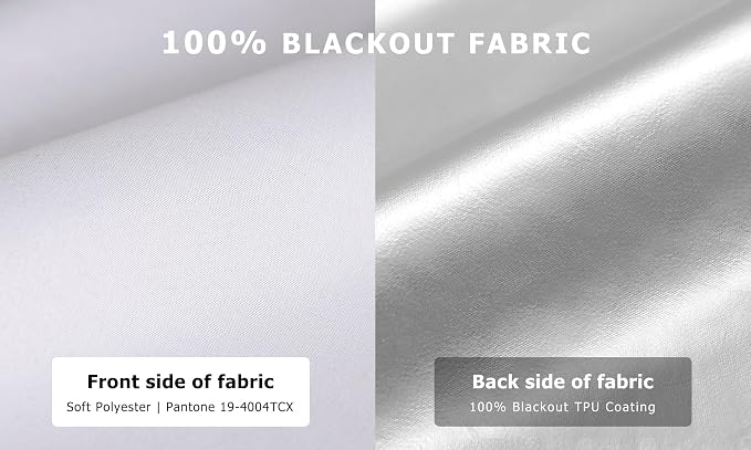 LazBlinds 100% Blackout Roller Shades, No Tools No Drill Cordless Blinds - Image 2