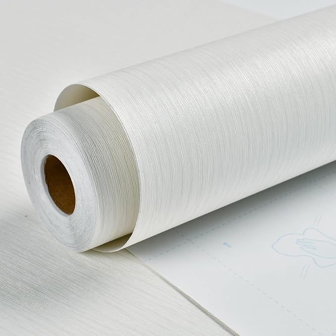 Haimin Grasscloth Wallpaper Peel and Stick 20.9in X 393in Fabric Contact Paper by HaiminHomeDecorWallpaper