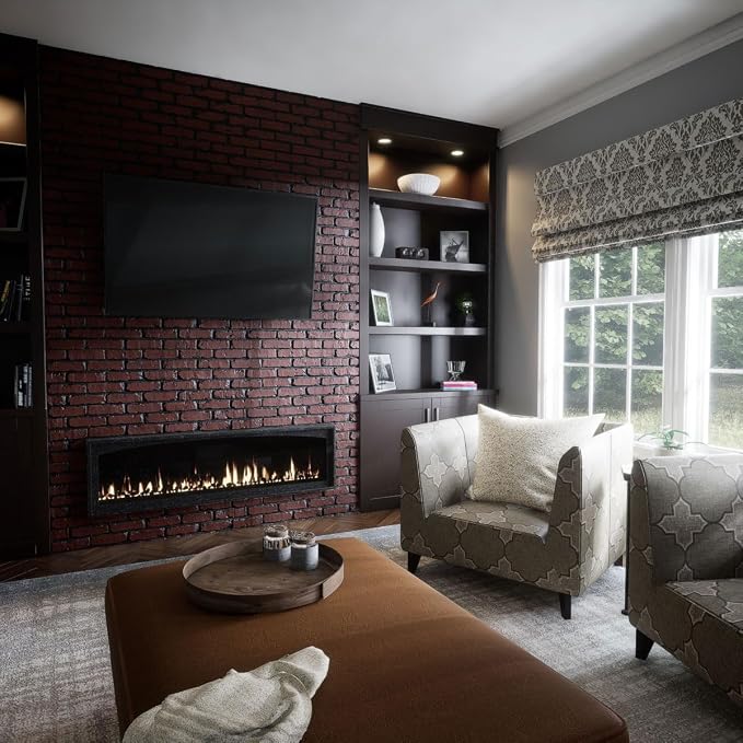 EverStone Aged Brick Faux Brick Panel, 46 7/8"W x 27"H x 1 1/4"D, Heath Color - Image 11