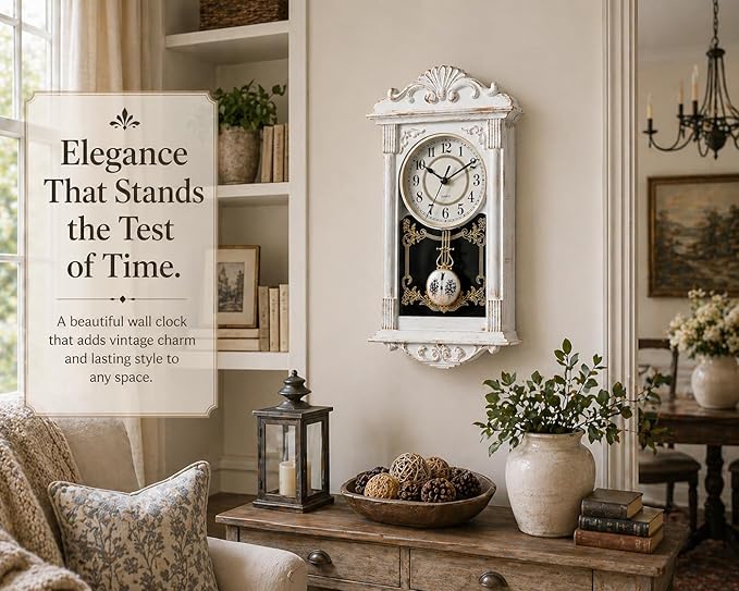 Clockswise Vintage Grandfather-Style Wall Clock - Image 4