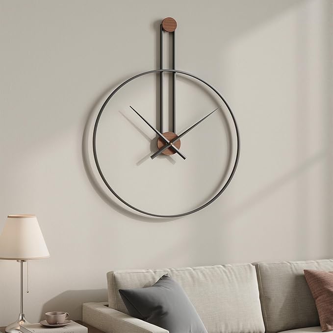 Large Wall Clock 24 Inch, Modern Silent Non-Ticking Clocks - Image 2