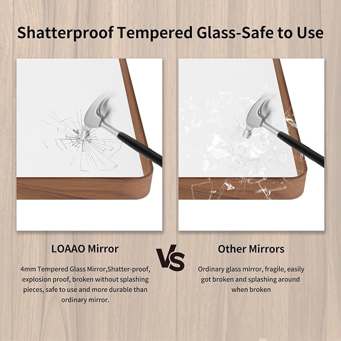 LOAAO 48X32 Inch Bathroom Mirror - Image 7