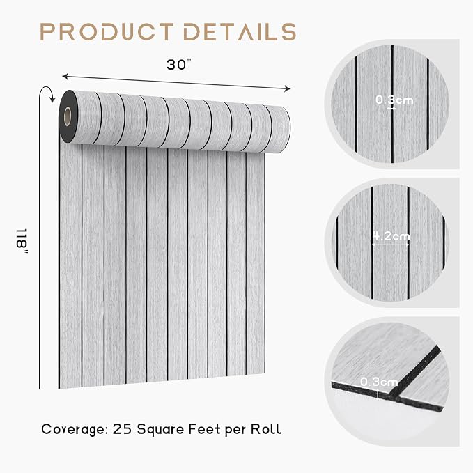 VEELIKE Light Grey Wood Wall Panels Peel and Stick Wood Slat Wall Panel - Image 9