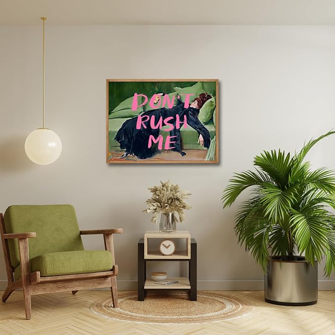 Vintage Eclectic Aesthetic Wall Art Print Don't Rush Me Altered Art Portrait - Image 4
