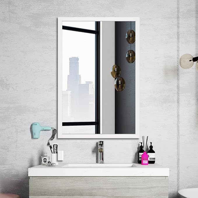 BOMINICA Rectangular Wall Mirror 24” x 36” Bathroom Mirror Framed Wall Mirror - Image 3