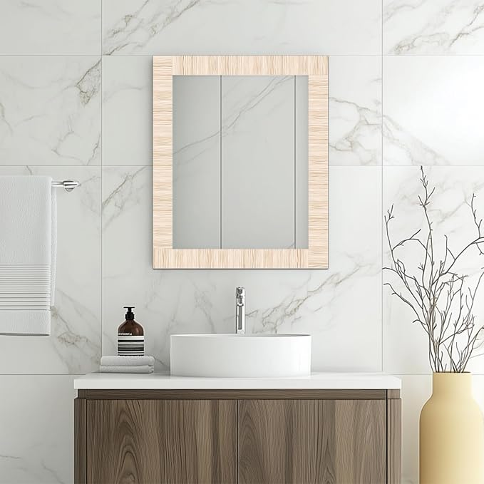 HOMETITUTE Wallpaper Border Peel and Stick Wall Border Beige Bamboo Texture - Image 6