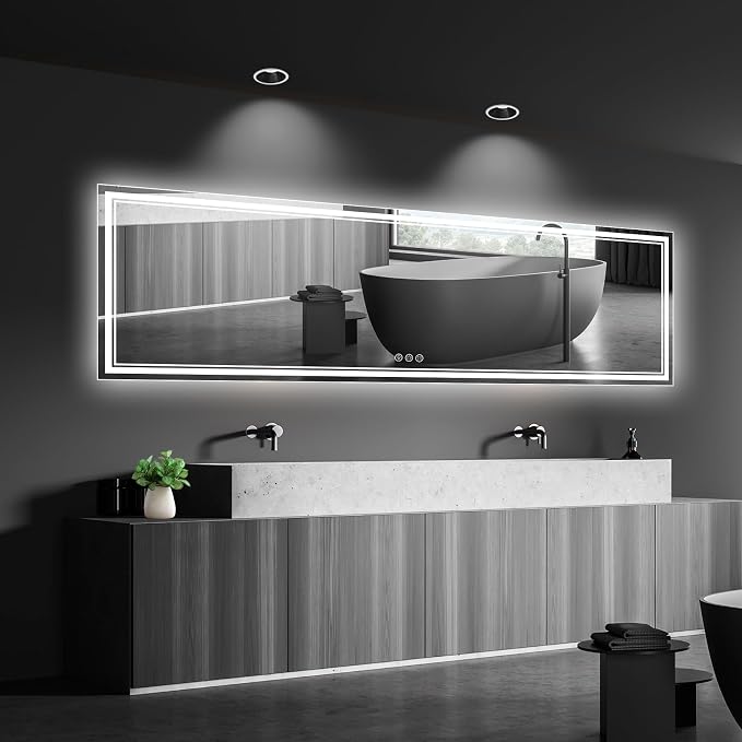 Ratsamee 96x36 Inch LED Bathroom Mirror - Image 2