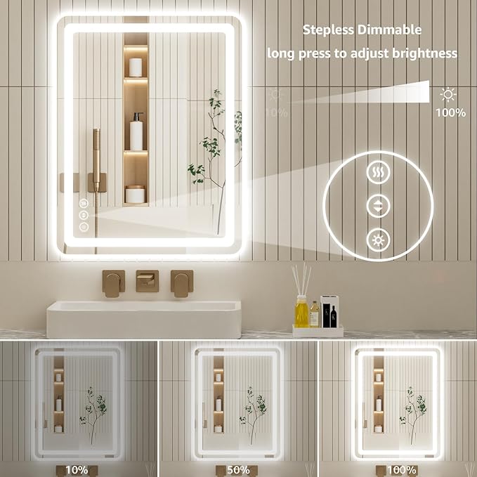 40" x 30" Led Bathroom Mirror - Image 4