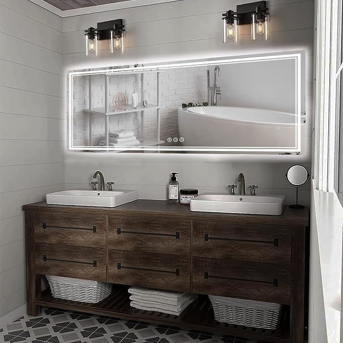 Ratsamee 84x40 Inch LED Bathroom Mirror - Image 2