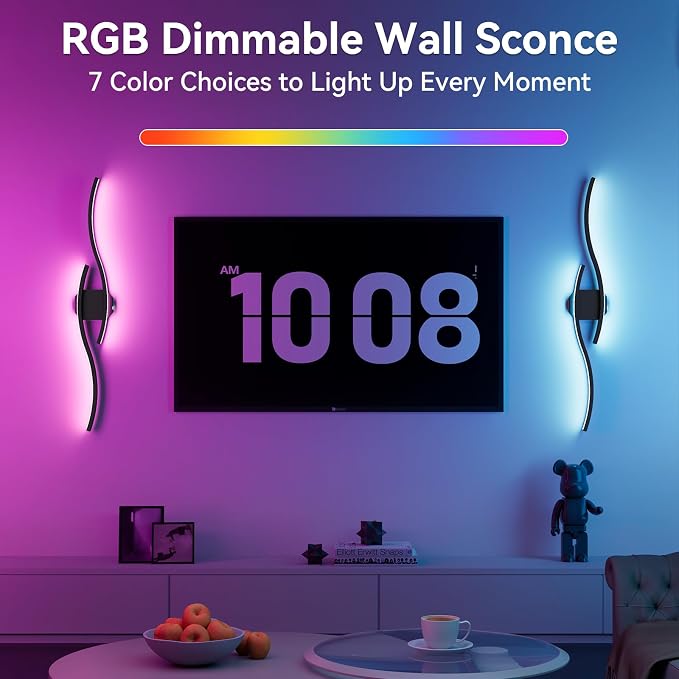 hunhun Battery Operated Wall Sconces Set of Two, Wireless Wall Sconce - Image 2