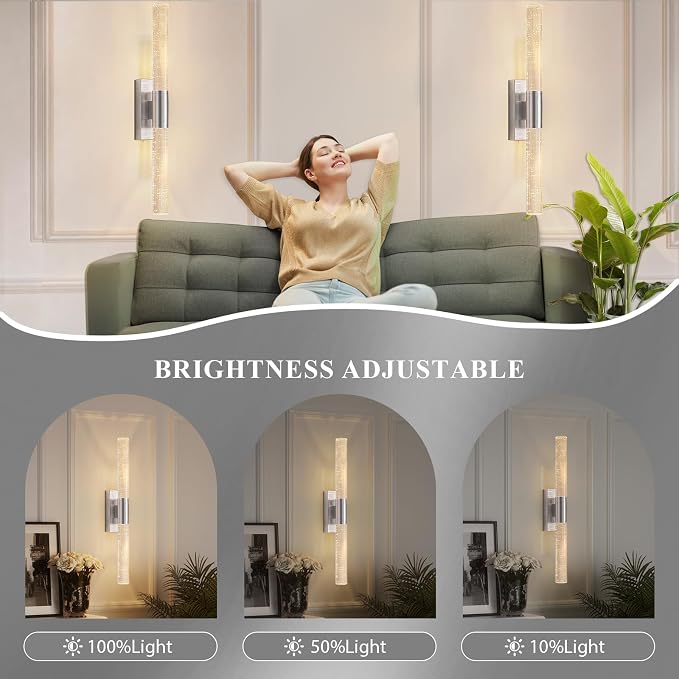 camuucci Battery Operated Wall Sconces Set of 2 Rechargeable Battery Powered - Image 5