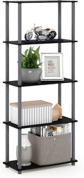 Furinno TURN-N-TUBE Storage Shelves, 5-Tier Book Shelf, Corner Shelf, Toolless by Furinno-FitsYourSpaceFitsYourBudget