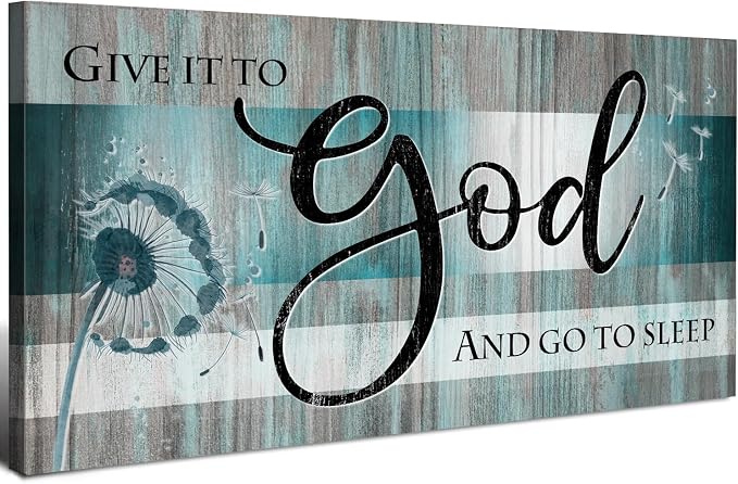 Extra Large Christian Wall Decor Scripture Wall Art Give It to God and Go to by HOME