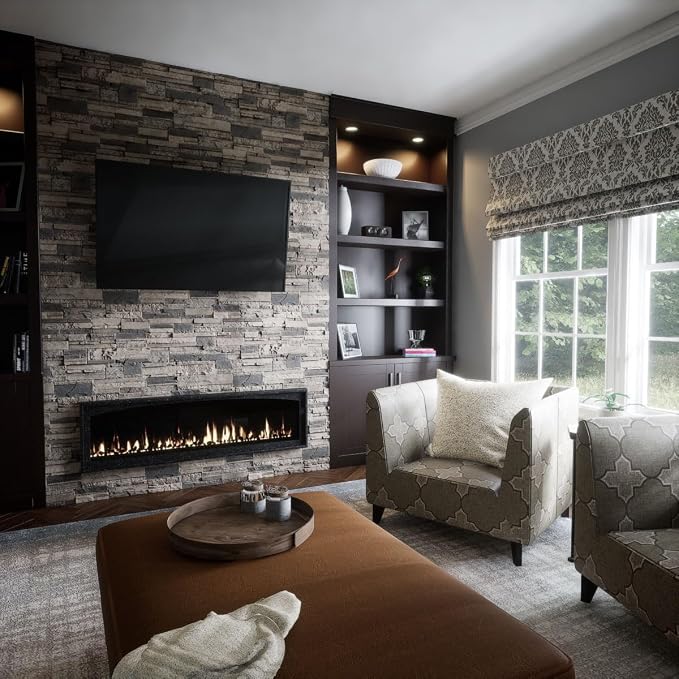 EverStone Cascade Faux Stone Panel, 48 5/8"W x 24 3/4"H x 1 1/4"D, Urban Color - Image 13