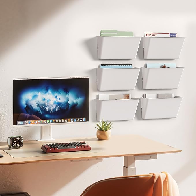 Gawerk Clear Acrylic Single Pocket, Plastic Hanging Wall Mount File Holder - Image 6