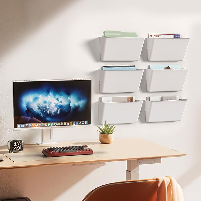 Gawerk Clear Acrylic Single Pocket, Plastic Hanging Wall Mount File Holder - Image 6