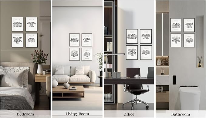 Locomiss Black and White Christian Wall Art Decor Posters, Modern Bible Verse - Image 9