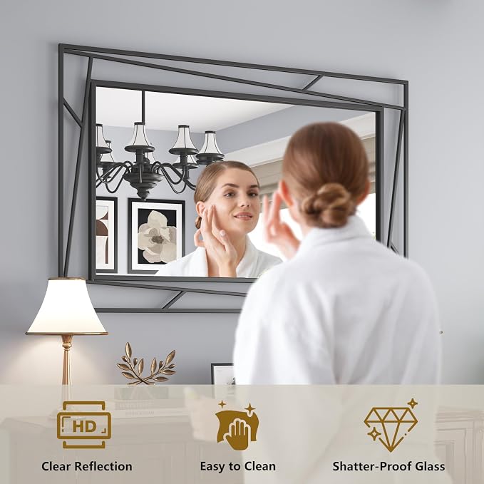 Rectangular Wall Mirror, Hang Horizontally or Vertically - Image 4